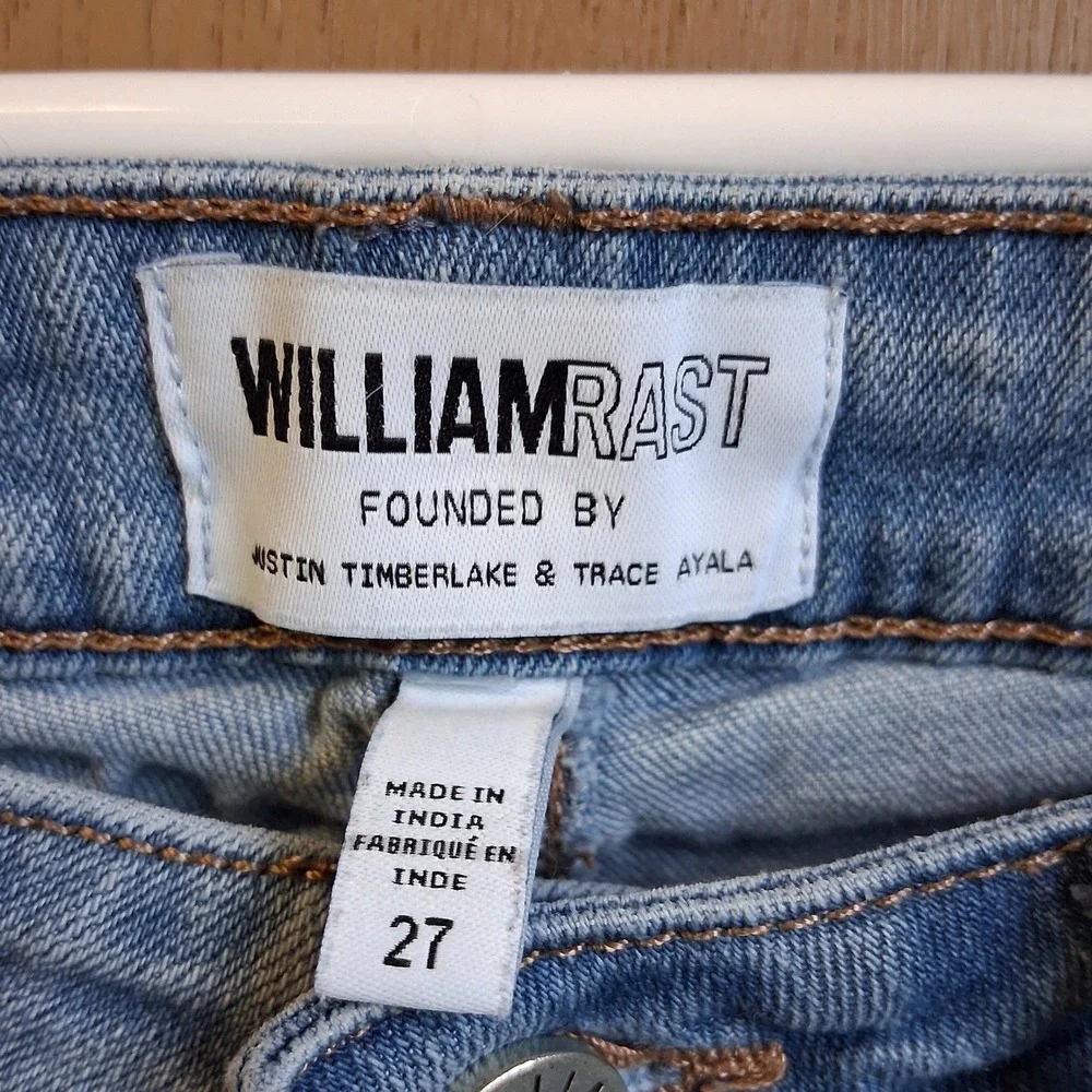 William Rast Crop‎ Flare 2 Tone Uneven Hem Jeans Pre-Owned 27
